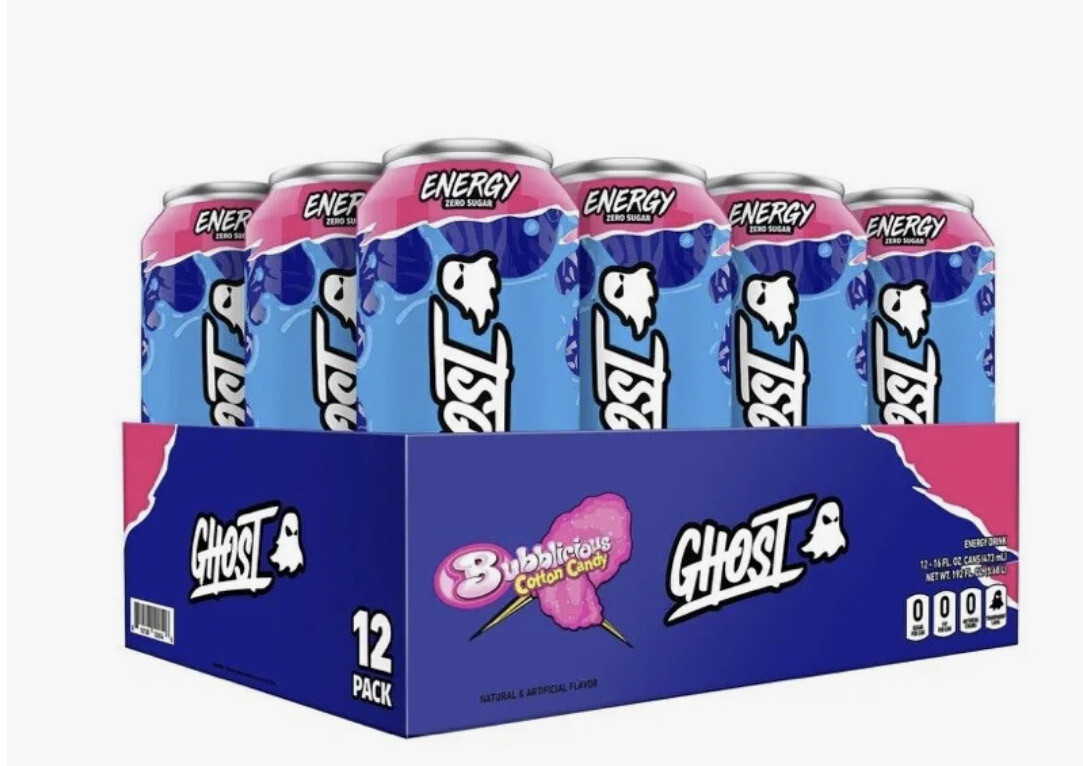 Ghost Energy Drink Bubblicious Cotton Candy LIMITED EDITION (12 PACK