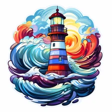 XXXL 60x60 cm car decal sticker lighthouse sticker