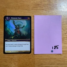🌎⚔️ Elements' Fury - FOIL - WoW - World of Warcraft - See Pics for Cond TCG 185