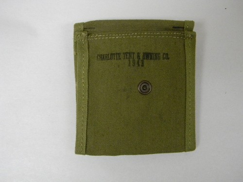 ORIGINAL US GI WWII M1 CARBINE KHAKI STOCK POUCH "CHARLOTTE TENT & AWNING" 1943 - Picture 2 of 3