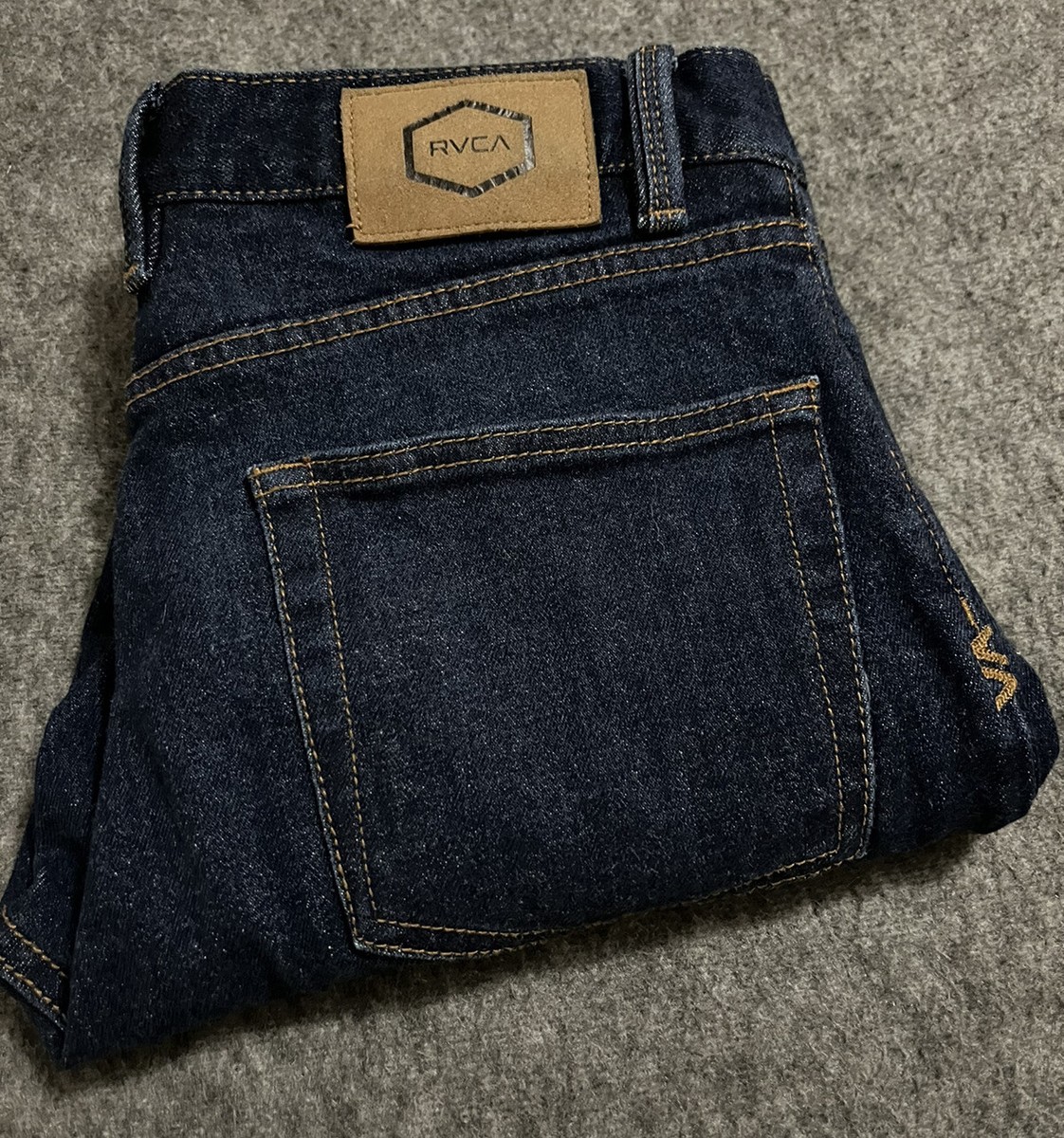 RVCA Mens Weekend Fit Dark Wash Size 32x28 EUC | eBay