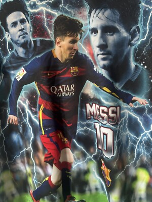 Men's FC Barcelona Leo Messi Graphic T-Shirt size Adult L | eBay