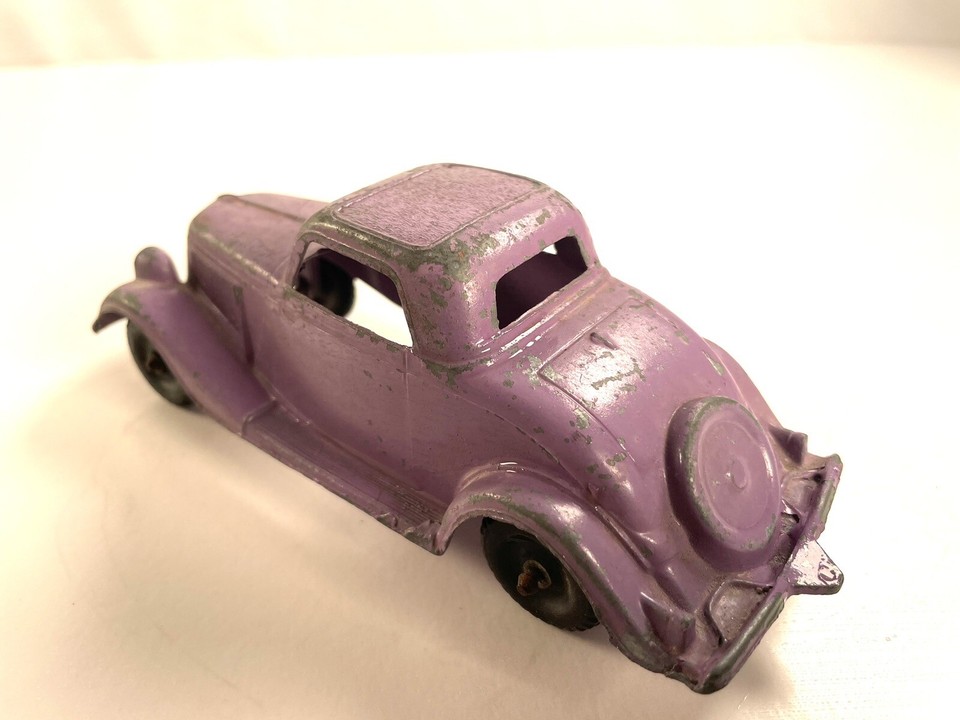 Vintage Hubley Metal Toy Car 1934 Ford Coupe Purple 404 Lancaster PA