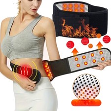 Self Heating Magnetic Hot Back Support Lumbar Lower Back Brace Belt Pain Relief