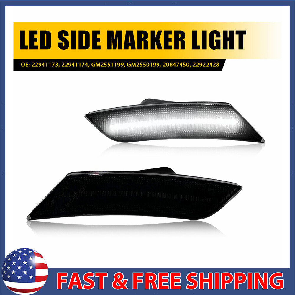 2019+ Chevrolet Blazer Smoked LED Side Bumper Marker Light Kit