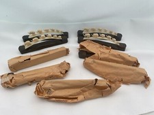 Occupied Japan 9 Line of 6 Miniature Plastic Elephants Figurines on Wood Bases