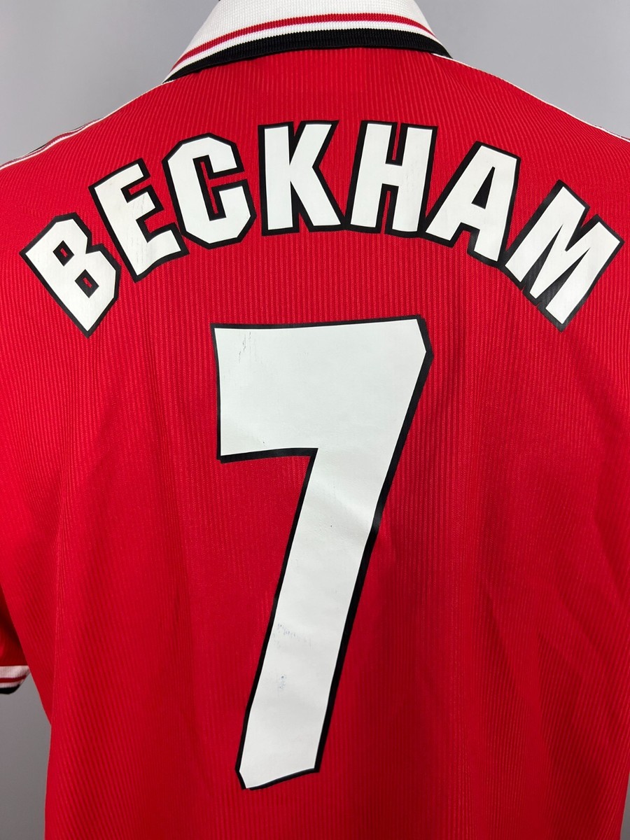 MANCHESTER UNITED 1998 2000 BECKHAM HOME SHIRT FOOTBALL SOCCER