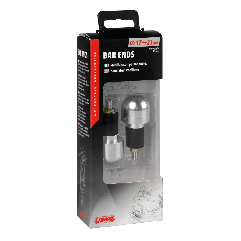Coppia Stabilizzatori Moto Bilancieri Contrappesi Manubrio Alluminio 17 a 23 mm - Immagine 2 di 4
