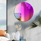 66CM Round Iridescent Wall Mount Mirror Home Gallery Artistic Decorative Mirrors
