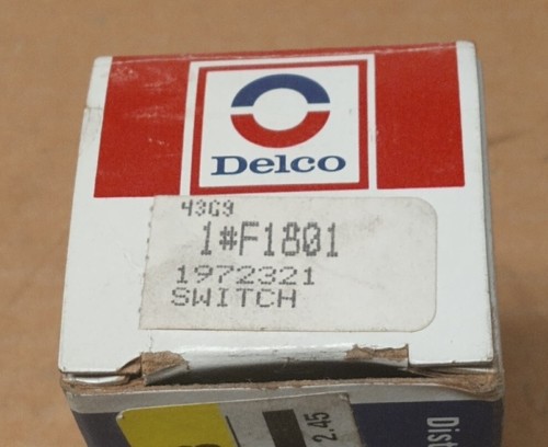 New Genuine Delco Oil Pressure Switch F1801 GM # 1972321 - Picture 4 of 4