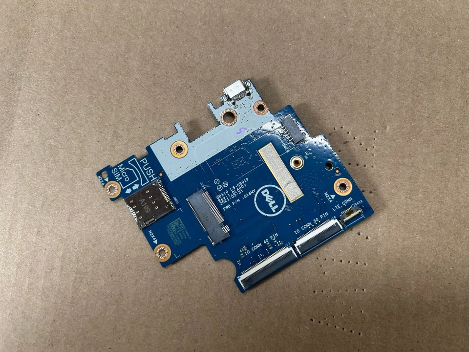 Laptop Dell Chromebook 3100 genuina puertos USB del lado derecho placa de E/S LS-K991P Foto 2 de 2