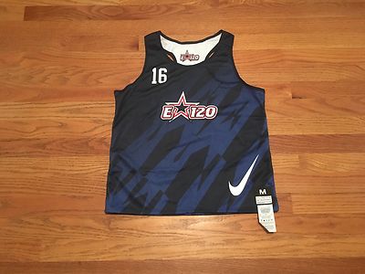 New Nike Boy's Medium Elite 120 Reversible Lacrosse Tank Blue / White $40