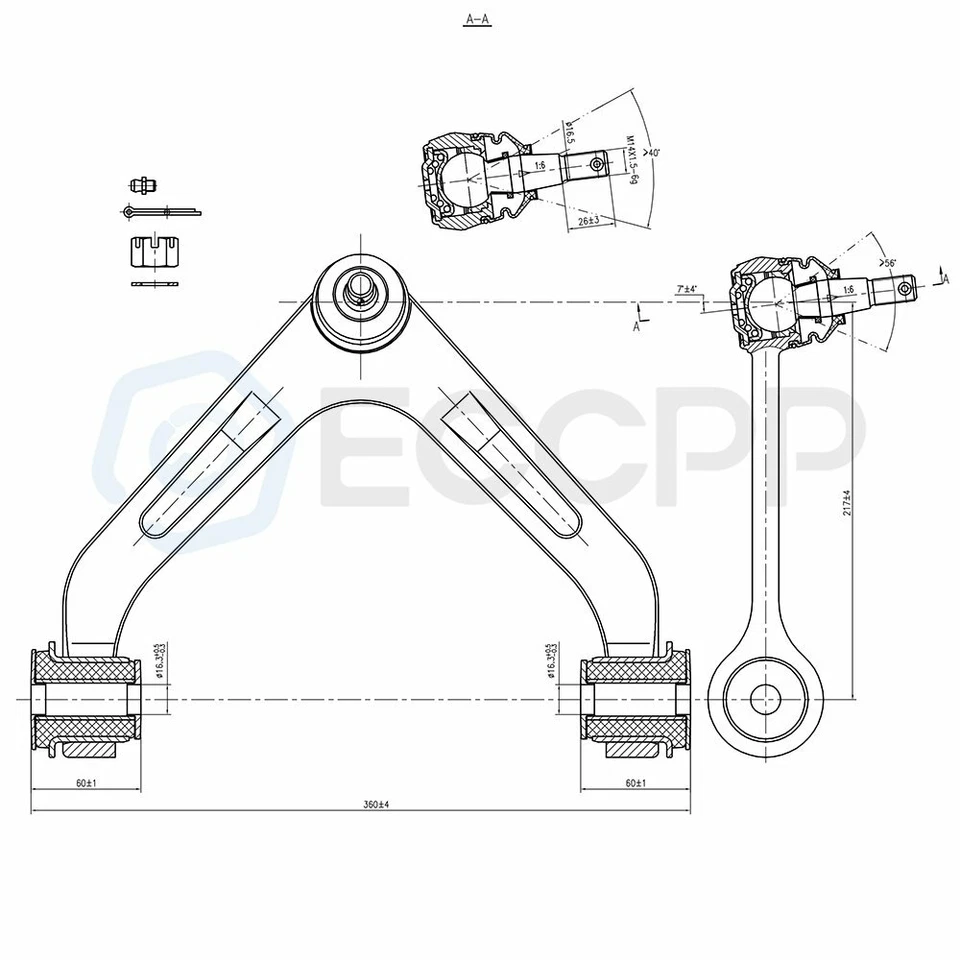 6x Para Dodge Ram 2500 3500 2003-2005 2x2 Brazos de control Rótulas inferiores Barra estabilizadora Foto 2 de 4