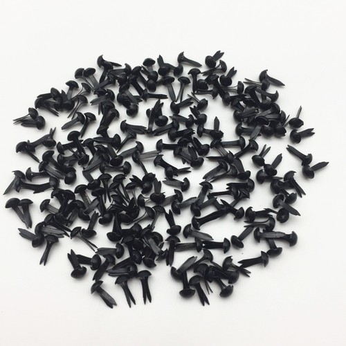 Lot De 50 Attaches Parisiennes Mini Brads Noir 9x5mm - Pour Scrapbooking, Cartes, Création