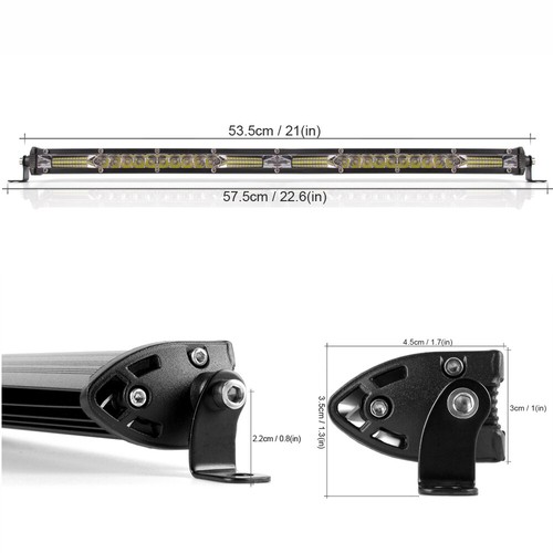 2x 20inch LED Light Bar Spot Flood Combo ATV Offroad + 4x 4" Pdos + 2x Wire Kit - Picture 2 of 14