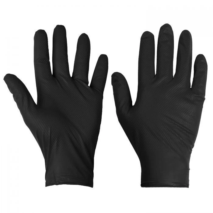 1000 Black Diamond Nitrile Disposable Gloves Strong Heavy Duty Mechanic 8.6 100 - Image 2 of 2