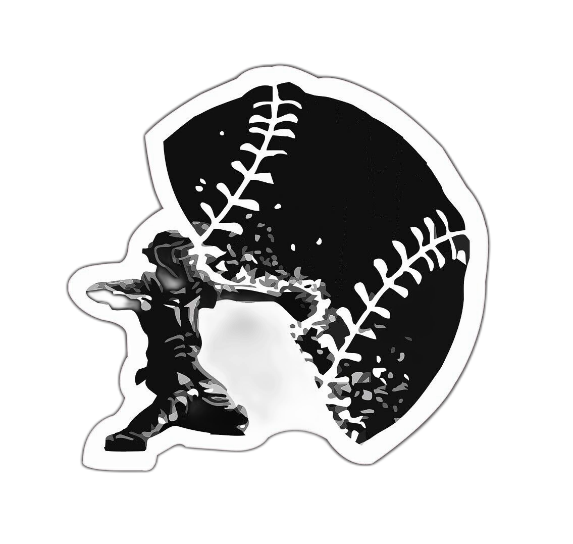 Baseball Catcher Sticker Decal