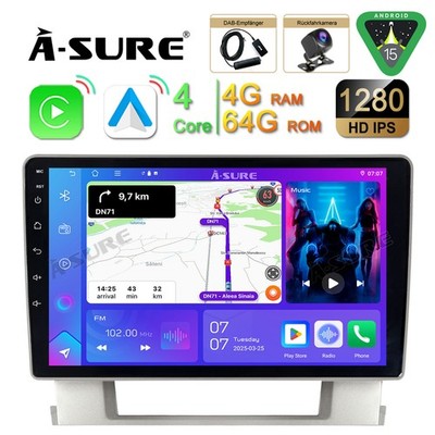 4+64G DAB+ Carplay Android 15 Autoradio GPS SWC Für Opel Astra J 2010-2014 Buick