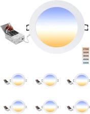 8-Inch LED Recessed Lights Fixture Recessed Lighting / 6 PACK 18W dimmable