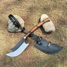 Custom Handmade Carbon Steel Blade Survival Viking Axe  Hunting Axe Camping