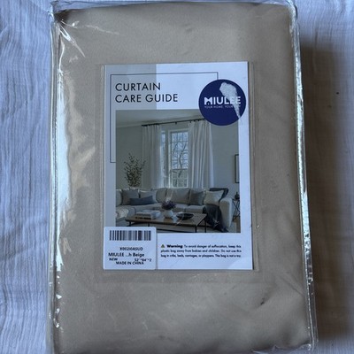 **NEW** Miulee Beige Curtains 2 Panels (52inx84in)
