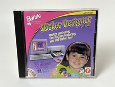Barbie Sticker Designer CD-ROM Activity Windows PC, 1999 Software for Girls