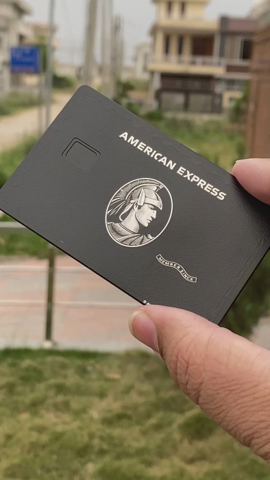 Amex Custom Black Card With Small & Large Chip Design - 2025 Novelty Design - Image 2 of 4
