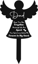 Memorial Stakes Cemetery Grave Plaque Stake Markers Angel Plaques for Outdoors A