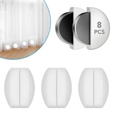 8 Pcs Shower Curtain Weights, Silicone Wrapped Heavy Duty Shower Curtain Magn...