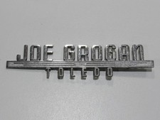 Vintage Joe Grogan Chrysler-Plymouth Toledo Ohio Metal Dealer Badge Emblem Tag