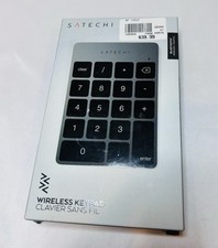 Slim Aluminum Bluetooth Keypad, Wireless Number Pad with 18 Keys, Micro USB