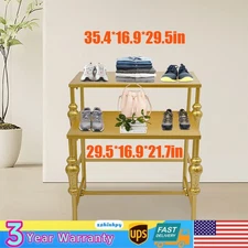 2-tier Gold Elegant Display Table Handbag Display Stand Racks For Jewelry Shoes