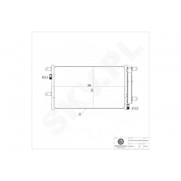 Condenseur de clim Iveco Daily III IV qualité équivalente origine OEM 504084147