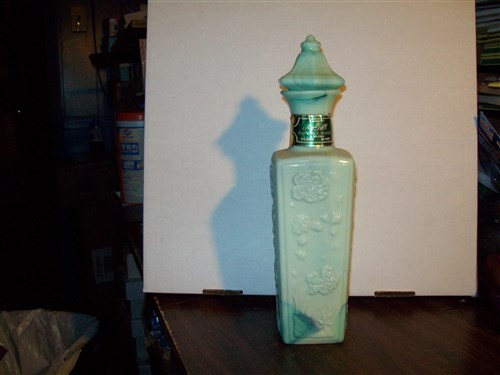 MCGILL CANADIAN MINT BLUE GREEN WHISKEY DECANTER EMPTY - Picture 1 of 3