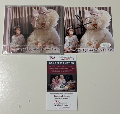 SIA SIGNED AUTOGRAPHED ART CARD REASONABLE WOMAN & BRAND NEW CD JSA COA AV04668 - Picture 2 of 3