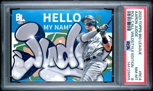 2023 Topps Big League Roll Call Wildstyle Edition #RC-4 Aaron Judge PSA 8