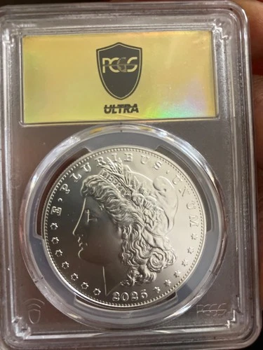 Ultra Gold label Morgan Dollar PCGS MS70