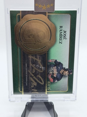 #ad #ad Sports Card Singles Jose Ramirez Autographed 3 15 Topps Five Star Golden $125.00
