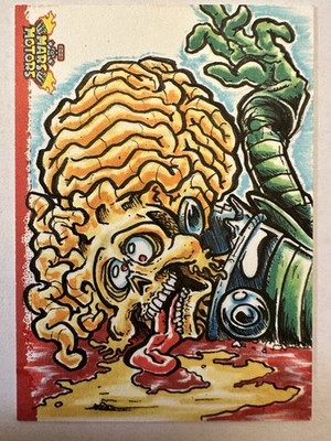 Topps Mars Attacks Sketch K Grimm autograph Mars Motors 1/1 Art Card Uprising