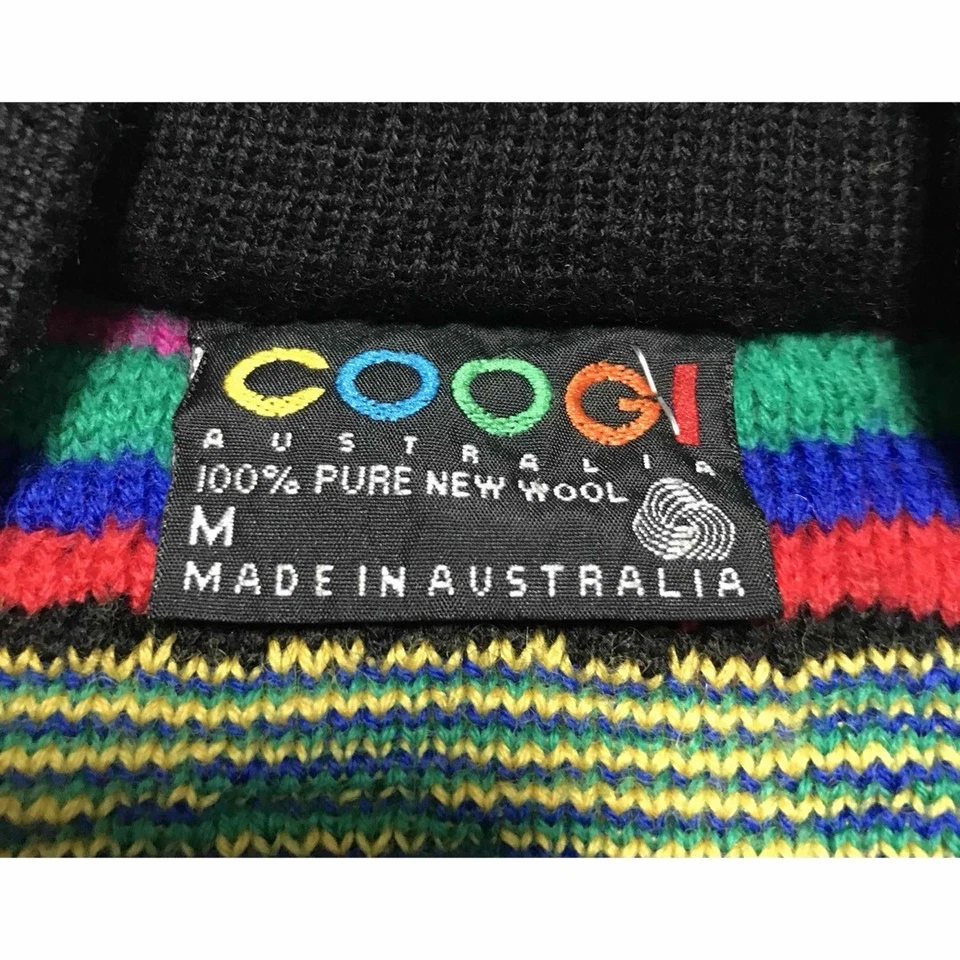 COOGI Pure Wool Knitted Sweater Cardigan 3D Knit Unisex M RooKoala Australia - Image 3 of 4