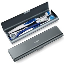 Oralphi Wider Aluminum Toothbrush Travel Case, Portable Travel Toothbrush