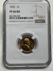 1953 Lincoln Wheat Cent / Penny 1c NGC PF 66 RD Gem Proof Red
