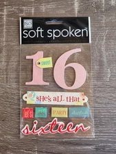 Me & My Big Ideas Soft Spoken Embellishments Sweet 16 2007 Scrapbooking Crafts