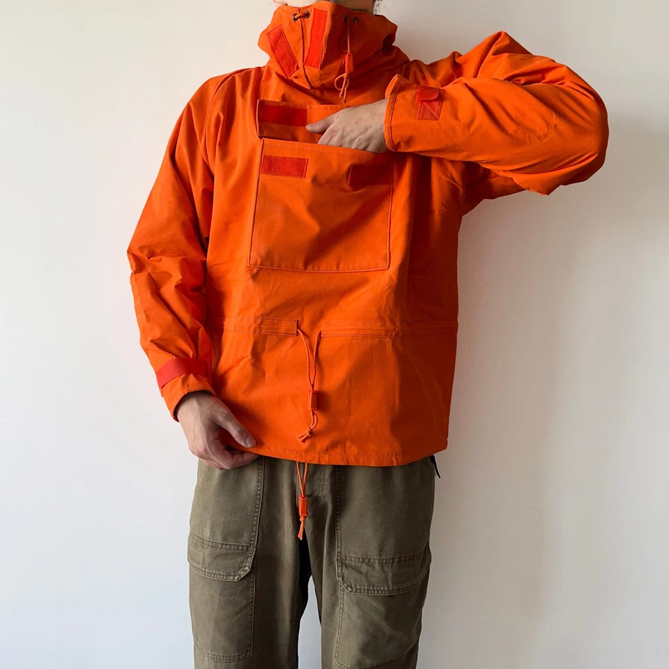 80s Vintage German Army NBC Chemical Protective Orange Mountain Smock Jacket M-L - Image 2 of 4