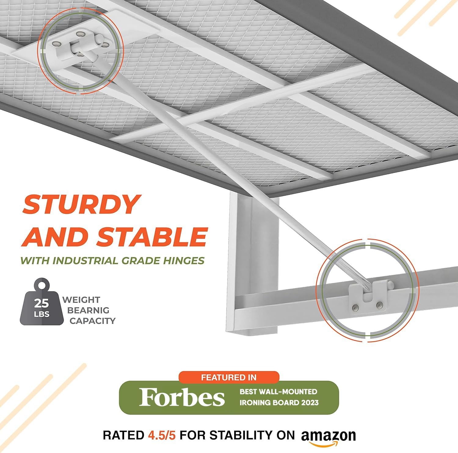 Wall Mounted Ironing Board with Iron Holder, 36.2" X 12.2" Compact Mount Fold do