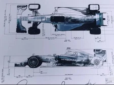 Rare Mercedes-AMG F1 Signed Technical Drawing – Hamilton, Rosberg,  Lowe & Wolff