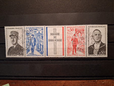 Stamps France 1971, De Gaulle, Strip of Five Mi1 772-1775, Stamped