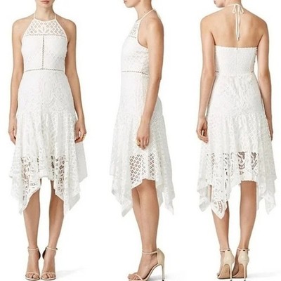 Parker White Lace Tulum Halter Dress
