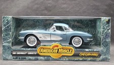 Ertl American Muscle 1961 Chevy Corvette Coupe 118 Scale Diecast Model Car Blue