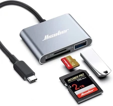 Hicober USB C to SD, Micro SD Memory Card Reader, Type C to SD Card Reader...